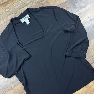 Joseph Ribkoff‎ Jersey Tunic US 12 Black Stretch  Top